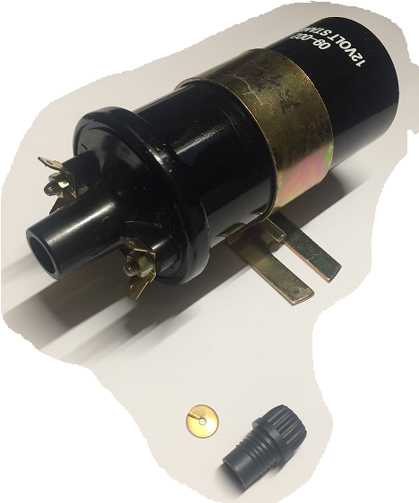 IGNITION COIL (Austin A40 Devon, Dorset, Somerset & Sports) (** SCREW IN LEADS **) (1947- 54)